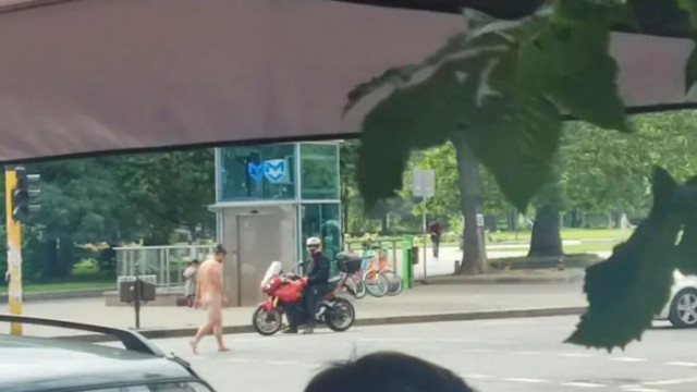 Млад мъж мина чисто гол по столичния бул Витоша видя
