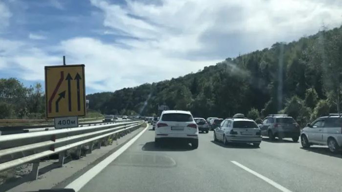 Катастрофа на магистрала Хемус в платното след тунел Топли дол“