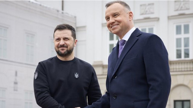 Украинският президент Володимир Зеленски и полският му колега Анджей Дуда