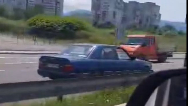 Шофьор кара в насрещното на Околовръстното край София