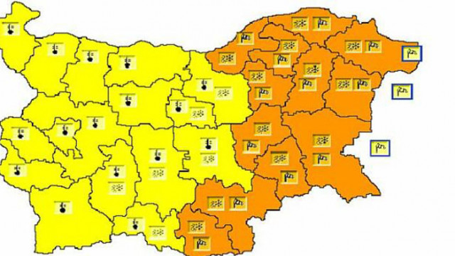 7 области са с обявен оранжев код за горещини във