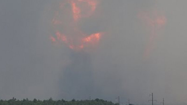 Пожар избухна тази сутрин на военен полигон в източната част
