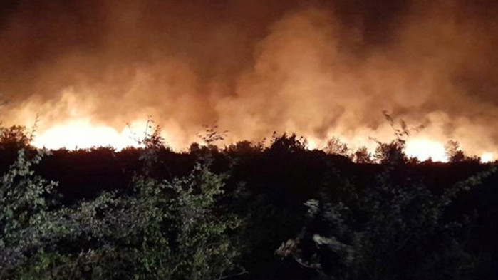 Отново се разгоря пожарът край пазарджишките села Памидово, Карабунар и Величково
