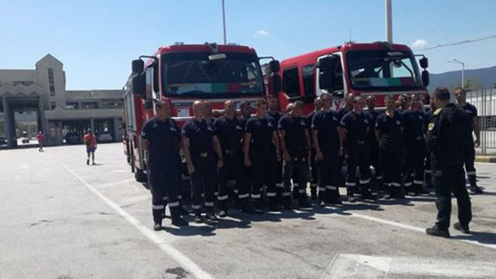 Посрещнаха българските пожарникари, участвали в потушаването на пожарите в Гърция