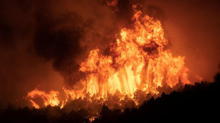 Пожарът в Северна Гърция приближава към българската граница