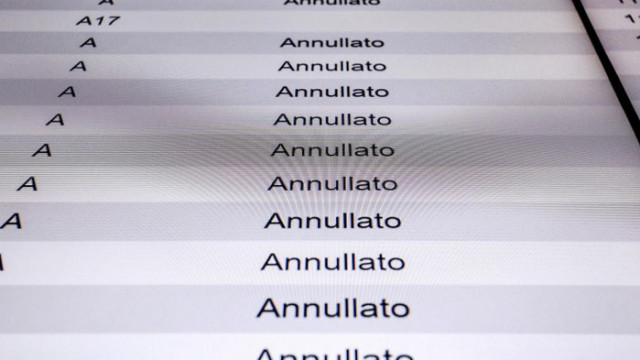 Наземният летищен персонал в Италия започна 24 часова стачка от 00 00 часа