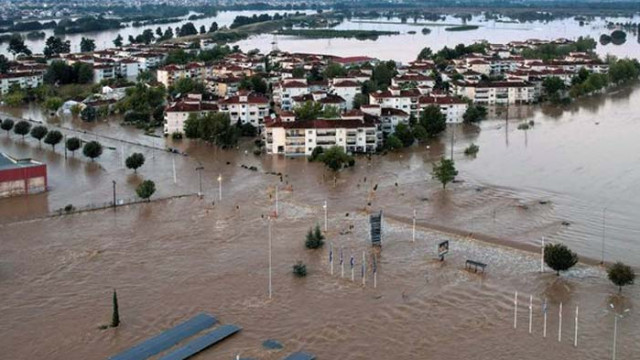 В засегнатия от наводненията район на Тесалия в Централна Гърция