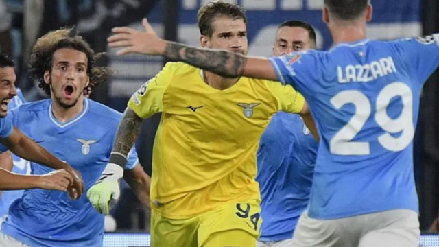 Вратар вкара за Лацио в Шампионската лига, Барса тръгна с разгром