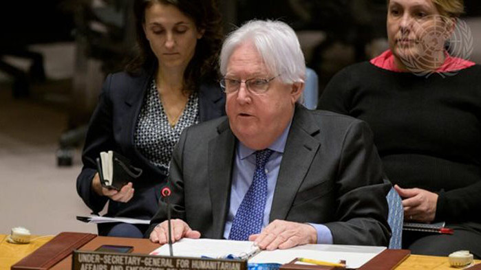 Координаторът на ООН по въпросите на хуманитарната помощ Мартин Грифитс