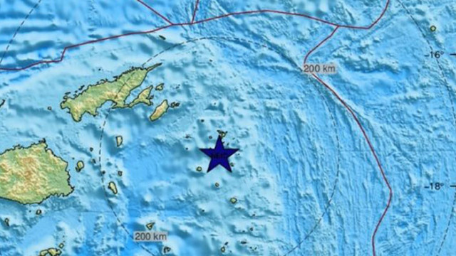Силно земетресение на голяма дълбочина удари край Фиджи