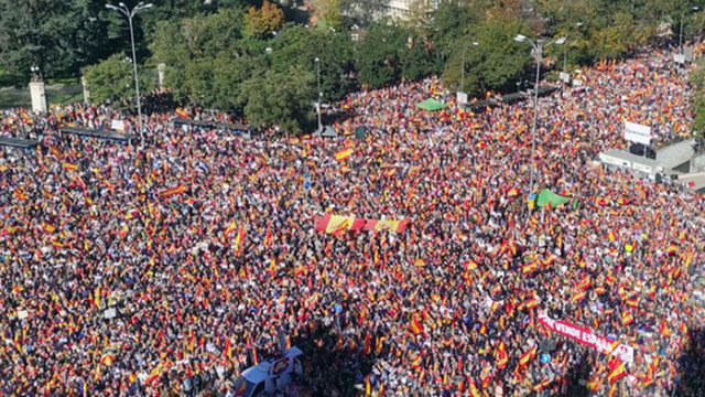 170 хиляди испанци протестираха срещу закона за амнистиране на каталунските сепаратисти