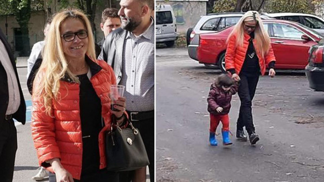 Десислава Иванчева излезе от затвора, заснеха я с детето й в София