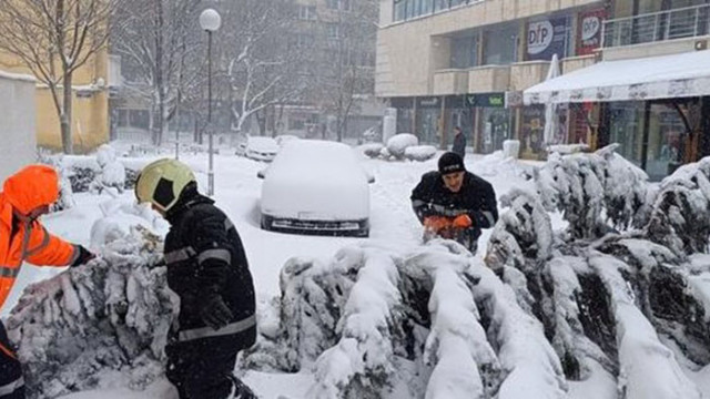 Четири снегорина обработват основните булеварди и улици в Добрич Почиства