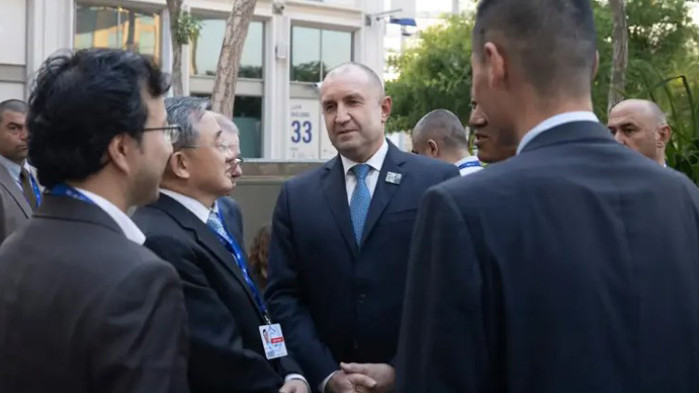 Румен Радев, който ръководи българската делегация на 28-ата годишна конференция