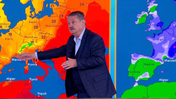 В четвъртък и петък ще вали дъжд, над 700-800 метра
