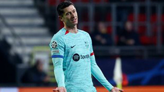 Полският нападател на Барселона Роберт Левандовски отбеляза само един гол