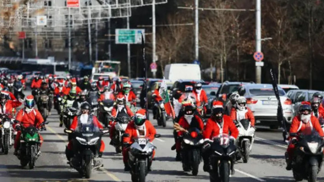 Стотици Дядо Коледа на мотор ще обиколят София в събота