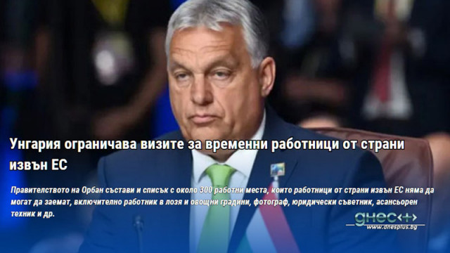Унгария ограничава визите за временни работници от страни извън ЕС