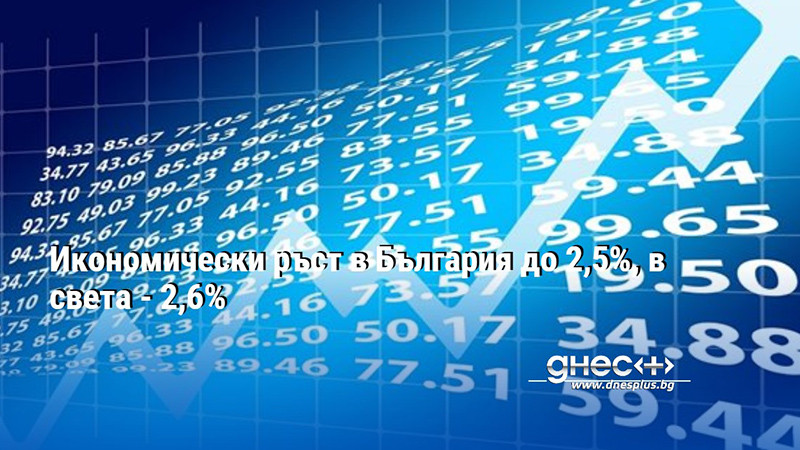 Икономически ръст в България до 2,5%, в света - 2,6%