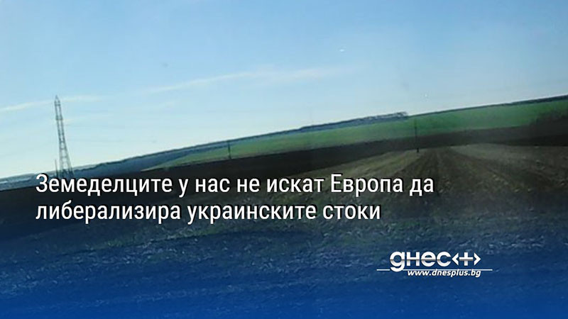 Земеделците у нас не искат Европа да либерализира украинските стоки