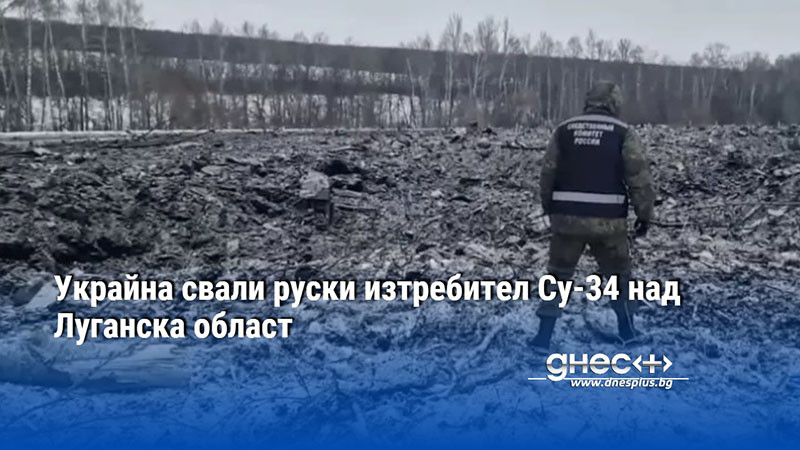 Украинската противовъздушна отбрана е свалила руски изтребител-бомбардировач Су-34 над Луганска