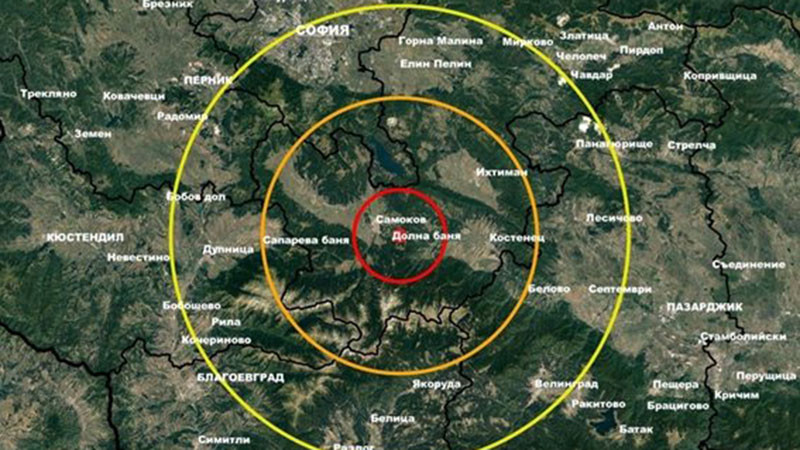 Земетресение с магнитуд 2.6 по Рихтер е регистрирано в района