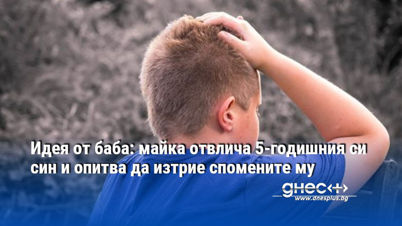 Идея от баба: майка отвлича 5-годишния си син и опитва да изтрие спомените му