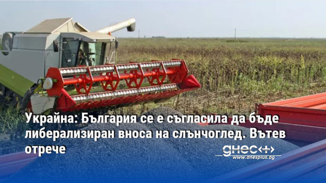 Украйна: България се е съгласила да бъде либерализиран вноса на слънчоглед. Вътев отрече