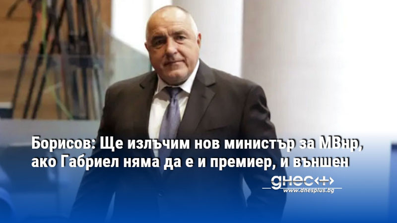 Борисов: Ще излъчим нов министър за МВнр, ако Габриел няма да е и премиер, и външен