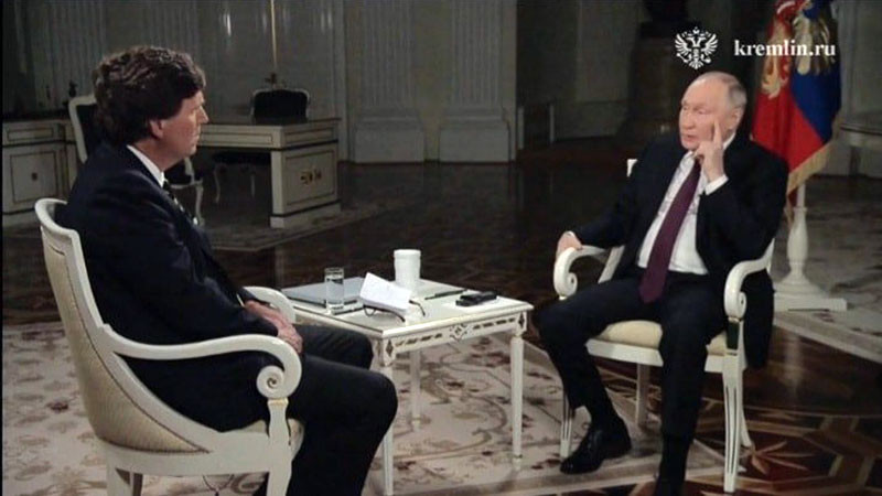 ЕК съжалява и видя "възможност за Путин да повтори лъжи" в интервюто на Карлсън Тъкър
