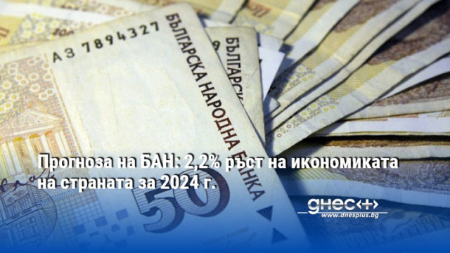 Прогноза на БАН: 2,2% ръст на икономиката на страната за 2024 г.