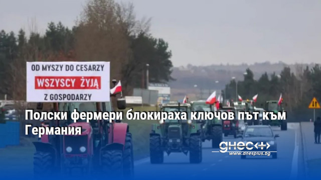 Полски фермери блокираха в неделя главна магистрала към Германия в