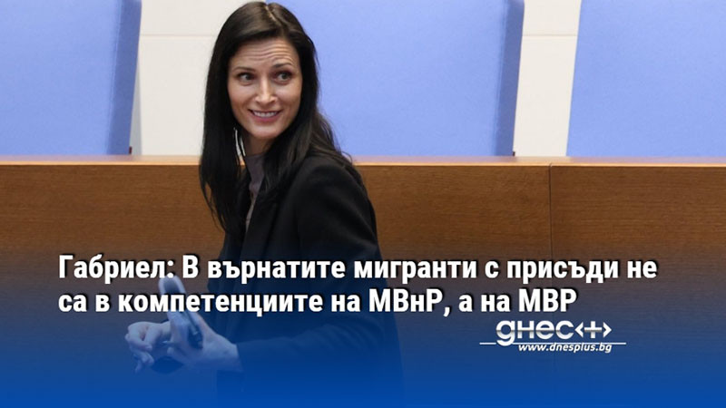 Габриел: В върнатите мигранти с присъди не са в компетенциите на МВнР, а на МВР