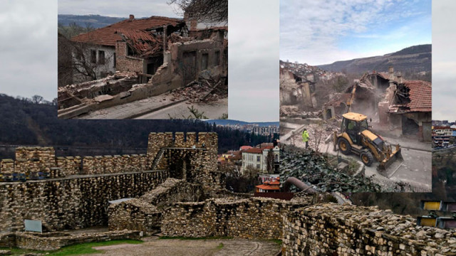 Бивш манастирски хан в центъра на Велико Търно се срути