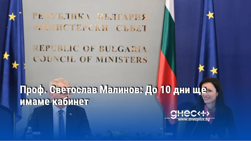 Проф. Светослав Малинов: До 10 дни ще имаме кабинет