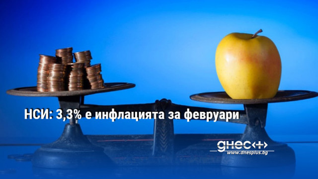 Инфлацията в България през февруари продължава да се забавя на