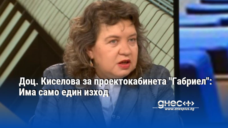 Доц. Киселова за проектокабинета "Габриел": Има само един изход