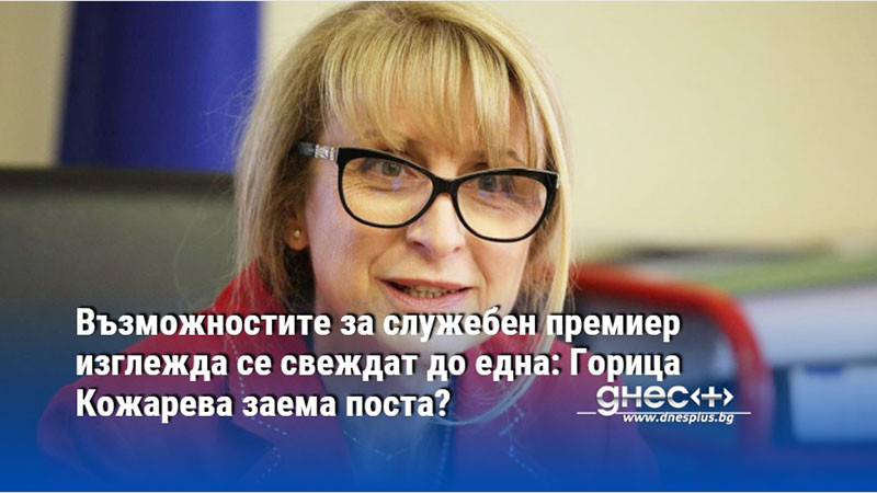 Възможностите за служебен премиер изглежда се свеждат до една: Горица Кожарева заема поста?