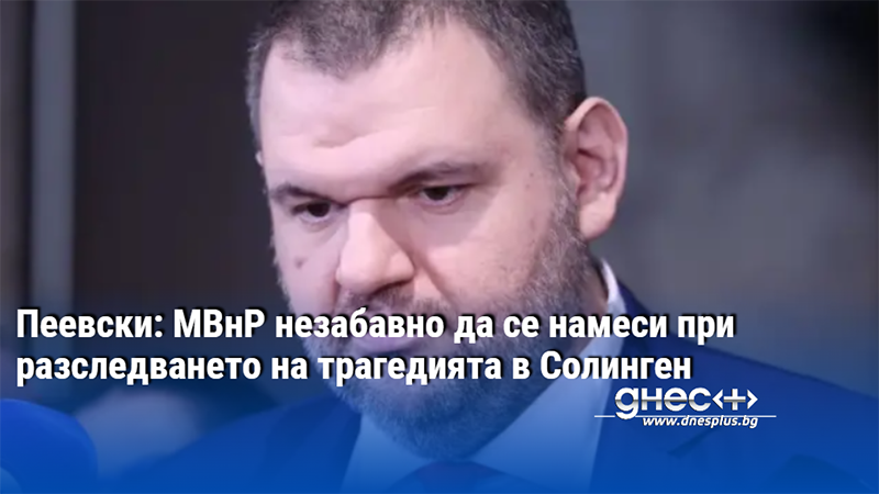 Председателят на ДПС Делян Пеевски призова българските власти - министър