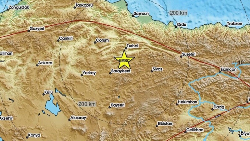Силно земетресение с магнитуд 5.6 разлюля Централна Турция