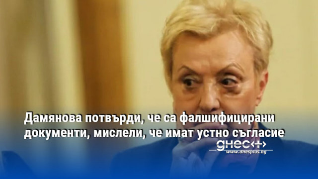 Дамянова потвърди, че са фалшифицирани документи, мислели, че имат устно съгласие