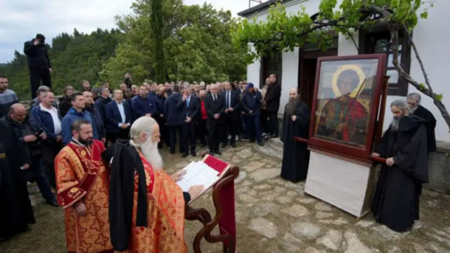 Главчев и българската делегация участваха в празника на манастира „Св. Георги Зограф“ в Света гора
