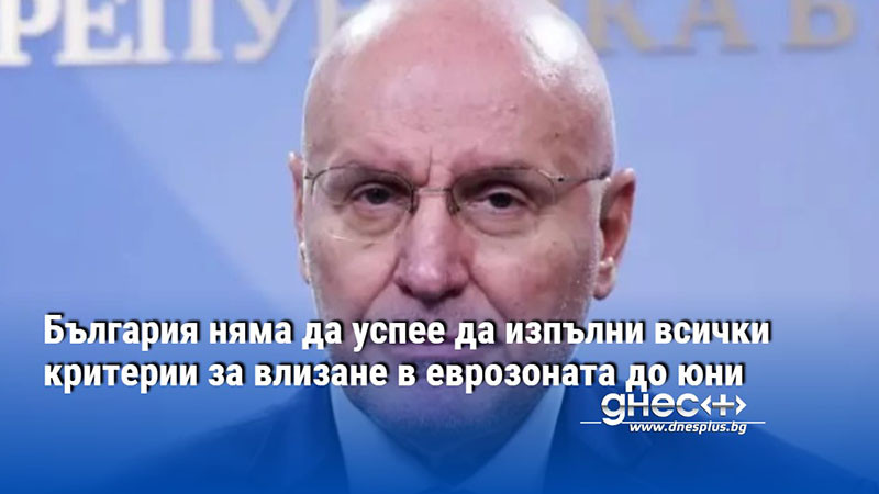 България няма да успее да изпълни всички критерии за влизане в еврозоната до юни