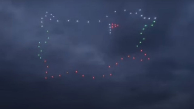 Уникално дрон шоу над Търговище Фигури с препратки към символични за