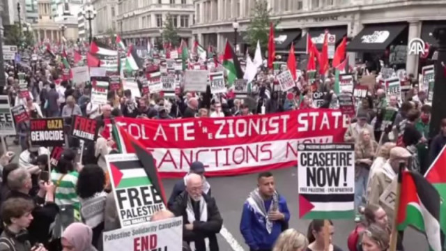 Голяма пропалестинска демонстрация се проведе в Лондон