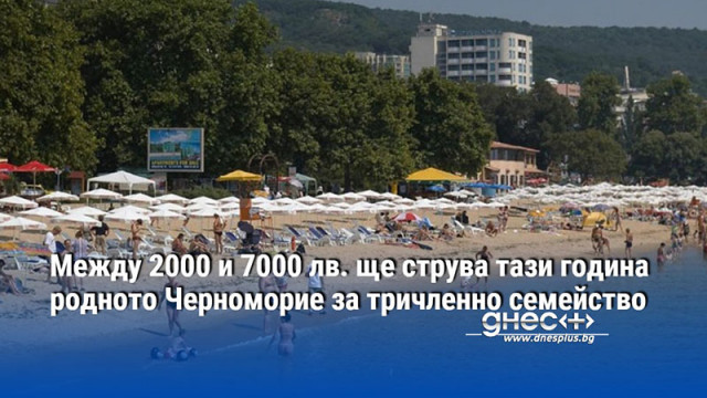 Между 2000 и 7000 лв. ще струва тази година родното Черноморие за тричленно семейство