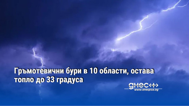 Днес над страната ще бъде предимно слънчево преди обяд но