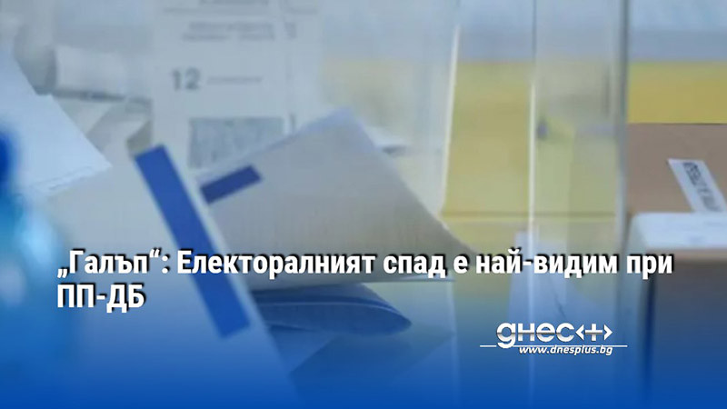 „Галъп“: Електоралният спад е най-видим при ПП-ДБ