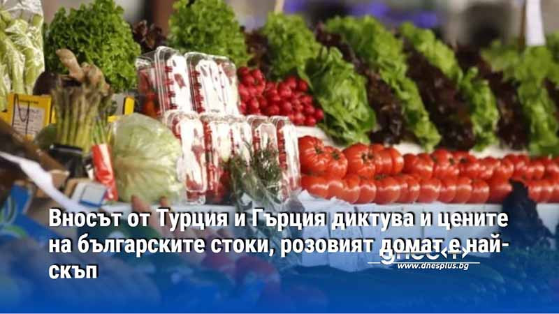 Вносът от Турция и Гърция диктува и цените на българските стоки, розовият домат е най-скъп