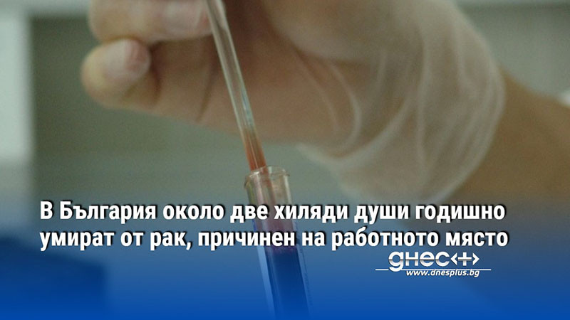 В България около две хиляди души годишно умират от рак, причинен на работното място